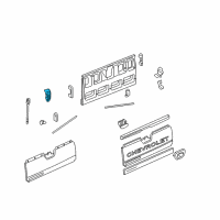 OEM 1999 Chevrolet Silverado 1500 Pick Up Box End Gate Latch Assembly(W/ Cable) Diagram - 15921948