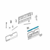 OEM 2006 Chevrolet Avalanche 2500 Cap, End Gate Upper Finish Molding End Diagram - 88979804