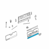 OEM Chevrolet Avalanche 1500 Applique, End Gate *Dark Smoke Gray Diagram - 88979805