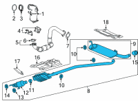 OEM Chevrolet Trax Exhaust Straight Pipe Diagram - 42725661