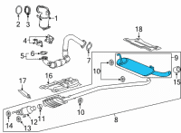 OEM 2022 Chevrolet Trax Rear Muffler Diagram - 42390830