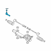 OEM Toyota Tacoma Outer Tie Rod Diagram - 45046-09340