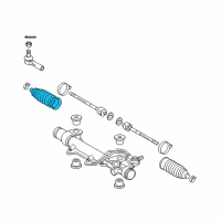 OEM 2005 Toyota Tacoma Tie Rod Boot Diagram - 45535-04040