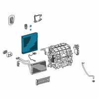 OEM 2020 Toyota C-HR Evaporator Core Diagram - 88501-12540