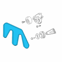 OEM 2007 Lexus GS430 Fan & Alternator V Belt Diagram - 90916-02592