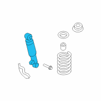 OEM Hyundai Santa Fe Rear Shock Absorber Assembly Diagram - 55310-0W500