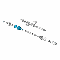 OEM 2019 Honda Insight BOOT SET, OUTBOARD Diagram - 44018-TGN-E91