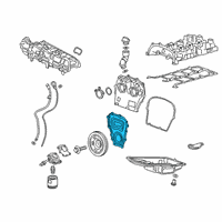 OEM Cadillac Lower Timing Cover Diagram - 12716029