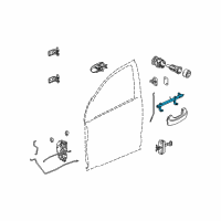 OEM 2007 Saturn Vue Pivot Asm, Front Side Door Outside Handle Diagram - 15806324