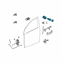 OEM 2002 Saturn L100 Cylinder Kit, Front Side Door Lock (Uncoded) Diagram - 15841203