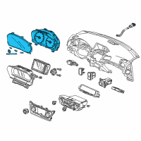 OEM Acura ILX Meter Assembly, Combination (Rewritable) Diagram - 78100-TV9-A01