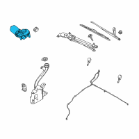 OEM 2010 Ford Focus Wiper Motor Diagram - 8S4Z-17508-A