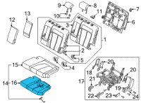 OEM 2022 Hyundai Ioniq 5 PAD ASSY-REAR SEAT CUSHION, LH Diagram - 89150-GI000