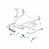 OEM Lexus ES300 Hood Lock Assembly Diagram - 53510-33080