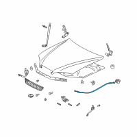 OEM 2001 Toyota Camry Release Cable Diagram - 53630-AA010