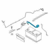 OEM BMW 328i GT xDrive Positive Battery Fuse Cable Diagram - 61-12-6-834-543