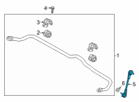 OEM Hyundai Tucson LINK ASSY-FRONT STABILIZER Diagram - 54830-N9000
