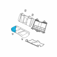 OEM 2009 Chrysler Sebring Seat Cushion Foam Diagram - 68024923AA