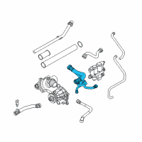 OEM 2004 BMW 760i Upper Radiator Coolant Hose Diagram - 17-12-7-508-038