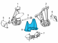 OEM Jeep Wagoneer TRANSMISSION MOUNT Diagram - 68441341AB