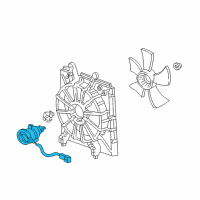 OEM 1999 Honda Odyssey Motor, Cooling Fan Diagram - 19030-P8F-A01