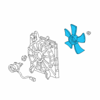 OEM Honda Pilot Fan, Cooling Diagram - 19020-P8F-A01