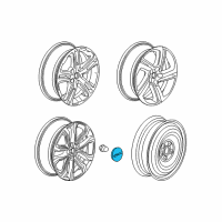 OEM 2018 GMC Terrain Center Cap Diagram - 23186591