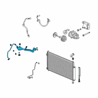 OEM 2009 Acura TL Pipe Assembly, A Air Conditioner Diagram - 80321-TK4-A51