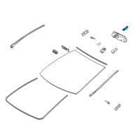 OEM 2010 Lexus HS250h Cover, Inner Rear View Mirror Stay Holder Diagram - 87818-0W030