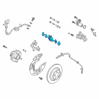 OEM 2019 Ford Fusion Rear Pads Diagram - DG9Z-2200-N