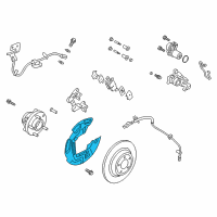 OEM Ford Edge Splash Shield Diagram - E1GZ-2C028-B