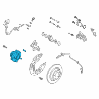 OEM Ford Police Responder Hybrid Hub & Bearing Assembly Diagram - DG9Z-1109-C