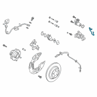 OEM Lincoln Nautilus Brake Pads Spring Diagram - DG9Z-2B486-B