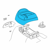OEM 1997 Chevrolet S10 Console Asm-Front Floor Diagram - 15966592