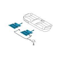 OEM 2017 Kia Niro Heater-Rear Seat Cushion Diagram - 89190G5010