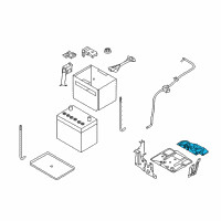 OEM 2012 Nissan Cube Bracket Battery Diagram - 64866-ED000
