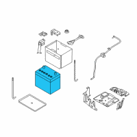 OEM 2013 Nissan Cube Batteries Diagram - 2441036M7C