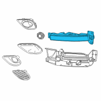 OEM 2018 Dodge Charger Front Fog Lamp Diagram - 68214427AB