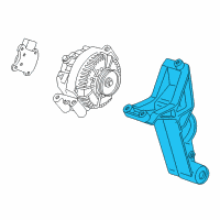 OEM 1996 Ford Ranger Alternator Bracket Diagram - F3TZ10A313C