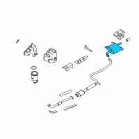 OEM 1999 Nissan Altima Exhaust, Main Muffler Assembly Diagram - 20100-0Z000