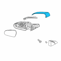 OEM 2019 Hyundai Veloster Rear View Mirror Scalp, Left, Exterior Diagram - 87616-J3000