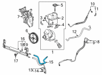 OEM 2021 GMC Sierra 3500 HD Power Steering Hose Diagram - 84150123