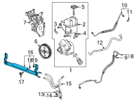 OEM 2020 GMC Sierra 2500 HD Power Steering Oil Cooler Diagram - 84763090