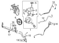 Genuine Ford Power Steering Hose O-Ring diagram