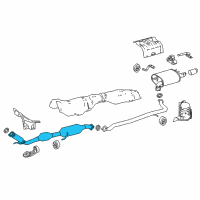 OEM 2020 Toyota Camry Converter & Pipe Diagram - 17410-F0021