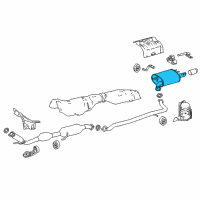 OEM 2020 Toyota Camry Muffler Diagram - 17440-F0112