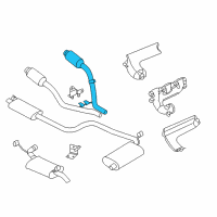 OEM 1998 Chrysler Concorde Catalytic Converter & Pipe Diagram - 4581702AJ