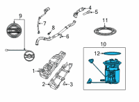 OEM 2022 Jeep Gladiator Module Ki-Fuel Pump/Level Unit Diagram - 68403974AC