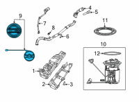 OEM Jeep Wrangler Fuel Cap-Fuel Tank Locking Diagram - 68357476AB