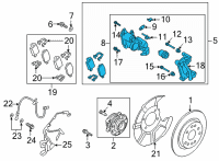 OEM 2022 Kia Sorento Brake Assy-Rr Wheel Diagram - 58210P4300